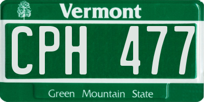 VT license plate CPH477