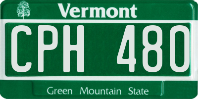 VT license plate CPH480