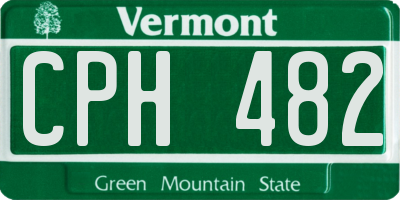 VT license plate CPH482