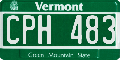 VT license plate CPH483
