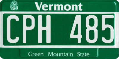 VT license plate CPH485