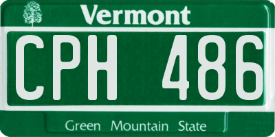 VT license plate CPH486