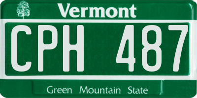 VT license plate CPH487