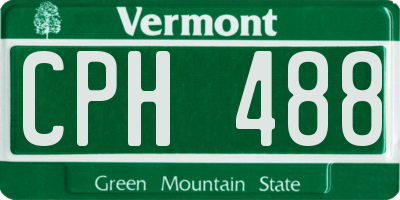 VT license plate CPH488
