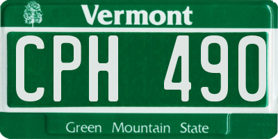 VT license plate CPH490