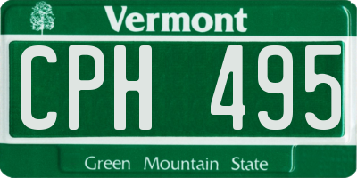 VT license plate CPH495