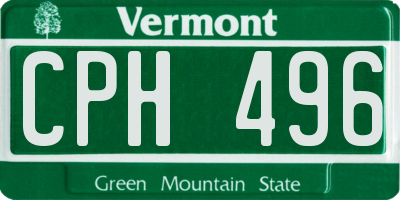 VT license plate CPH496