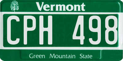 VT license plate CPH498