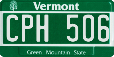 VT license plate CPH506