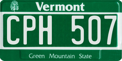 VT license plate CPH507