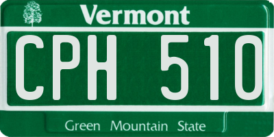 VT license plate CPH510