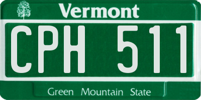 VT license plate CPH511