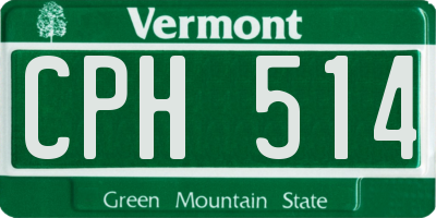VT license plate CPH514
