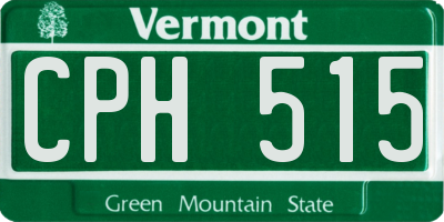 VT license plate CPH515