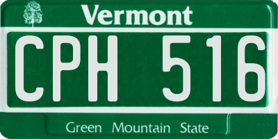 VT license plate CPH516