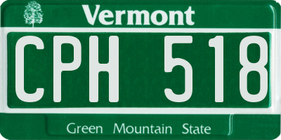 VT license plate CPH518