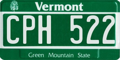 VT license plate CPH522
