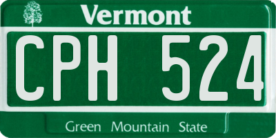 VT license plate CPH524