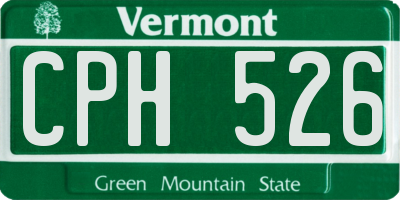 VT license plate CPH526