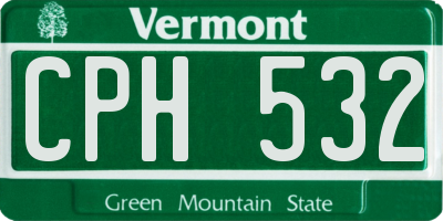 VT license plate CPH532