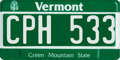 VT license plate CPH533