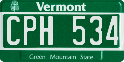 VT license plate CPH534