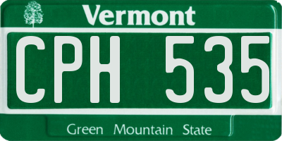 VT license plate CPH535