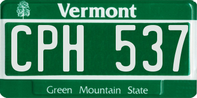 VT license plate CPH537