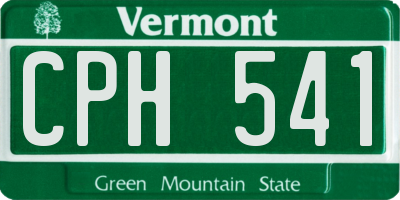 VT license plate CPH541
