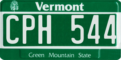 VT license plate CPH544