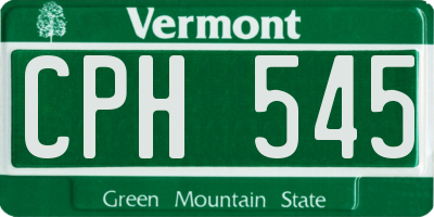 VT license plate CPH545