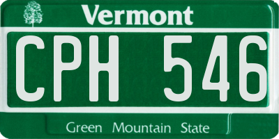 VT license plate CPH546