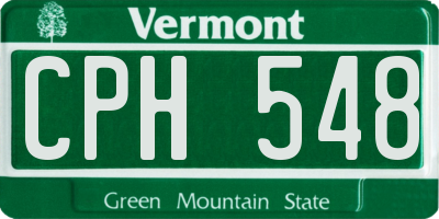 VT license plate CPH548