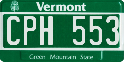 VT license plate CPH553