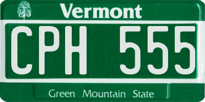 VT license plate CPH555