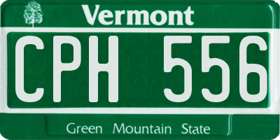 VT license plate CPH556