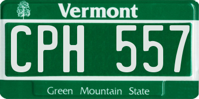 VT license plate CPH557