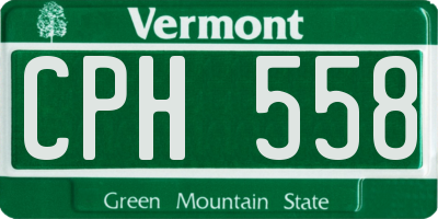 VT license plate CPH558