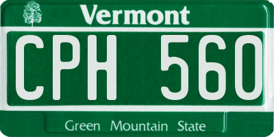 VT license plate CPH560