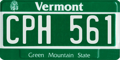 VT license plate CPH561
