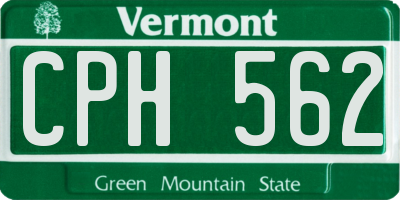 VT license plate CPH562