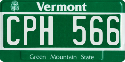 VT license plate CPH566
