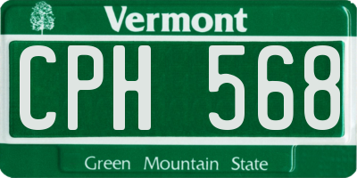 VT license plate CPH568
