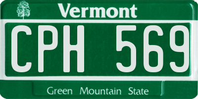 VT license plate CPH569