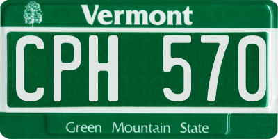 VT license plate CPH570