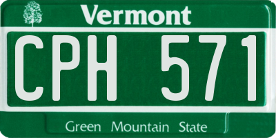 VT license plate CPH571