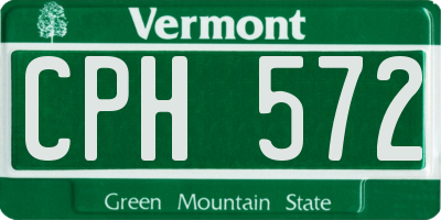 VT license plate CPH572