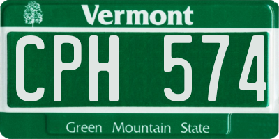 VT license plate CPH574