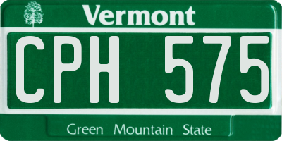 VT license plate CPH575