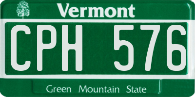 VT license plate CPH576